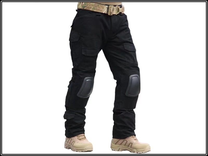 Professional Protection Frog Knee and Elbow Pads Flexible Black Polyester for Safety