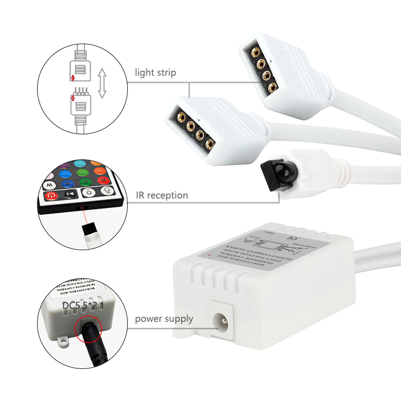 12VDC 144W LED RGB Controller Dimmer With IR Remote 44 Key Control