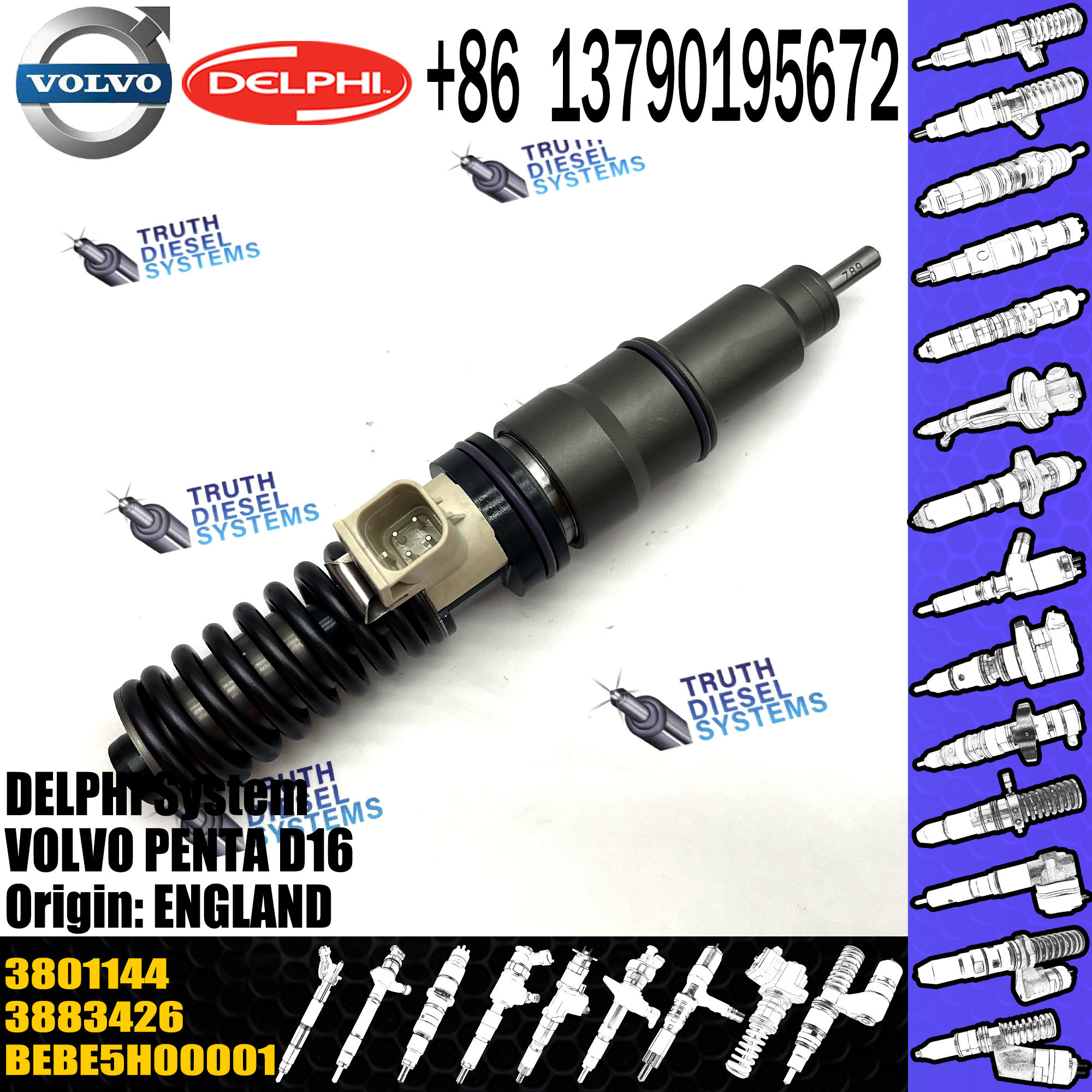 New Diesel Fuel Injector 22325866 BEBE4D48001 PENTA MD11 22325866 for VOL 22340648 3801144