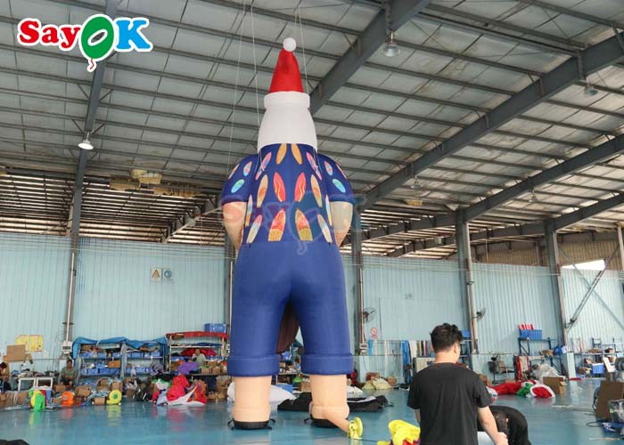 Hawaiian Christmas Decration Model Inflatable Santa Claus On Beach Size 7.6m