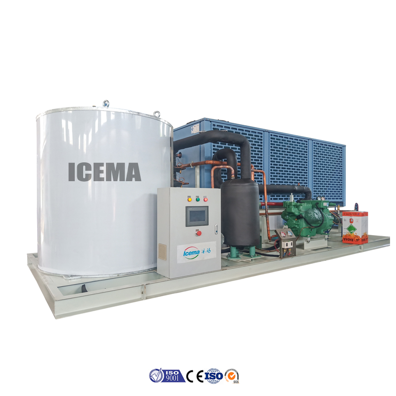 6500 KG Voltage 380V/3P/50HZ Ice Flake Machine for Seafood Fishery at March Trade Fair