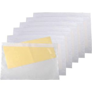 Dustproof Mailing Label Pouch Tear Resistant Packing Slip Envelope Transparent