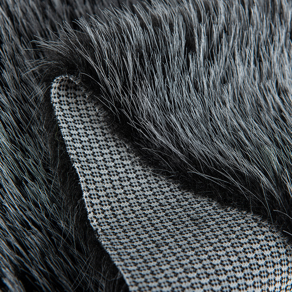 100% Arcylic Back Material Artificial Jacquard Long Fur Faux Fur Fabric for Garment