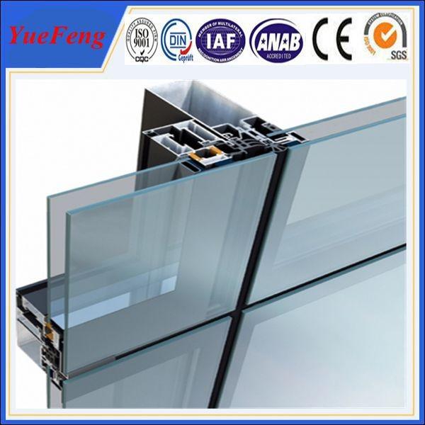 aluminium curtain wall profiles supplier, aluminium extrusion for glass curtain