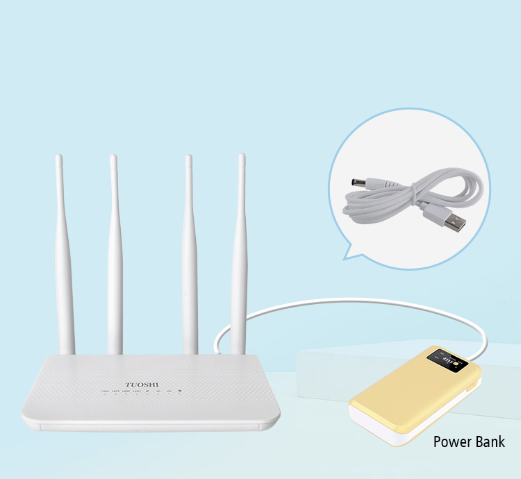 OEM Tuoshi Unlocked 4G LTE Router 100Mbps 4 LAN Port