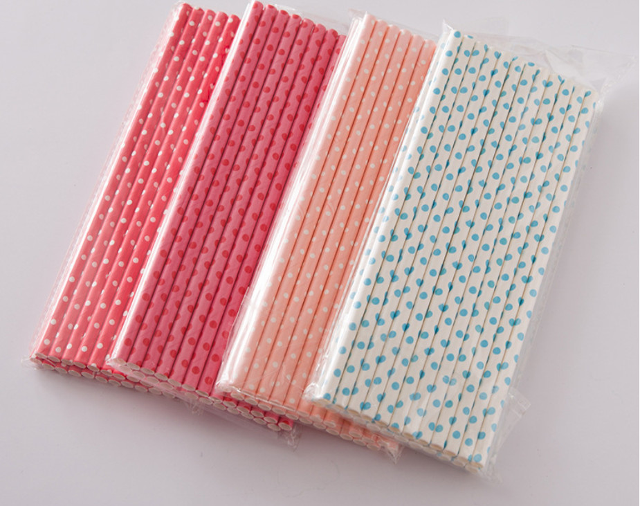 Food Grade Certified 100% Biodegradable Environmentally Friendly Disposable Kraft Paper Straws 6/8/10/12*180/190/200MM