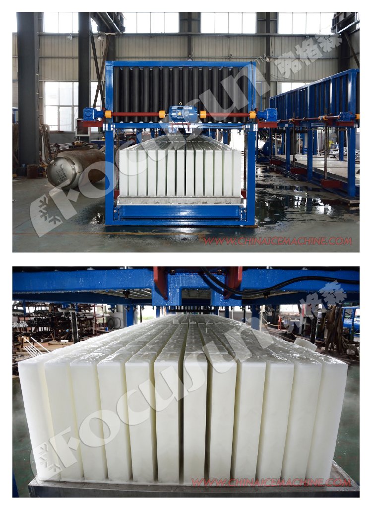 Customized Bar Size Industrial Ice Maker Machine Producing 30 Tons per Day Efficiency