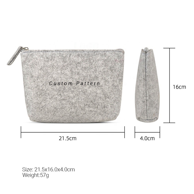 Custom Sublimation Bag Blanks Felt Makeup Bag Sublimation Blank For Photo Printing