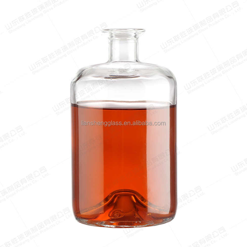 Glass Antica Farmacia Spirit Bottle with Custom Logo 500ml 750ml 700ml and Glass Cap