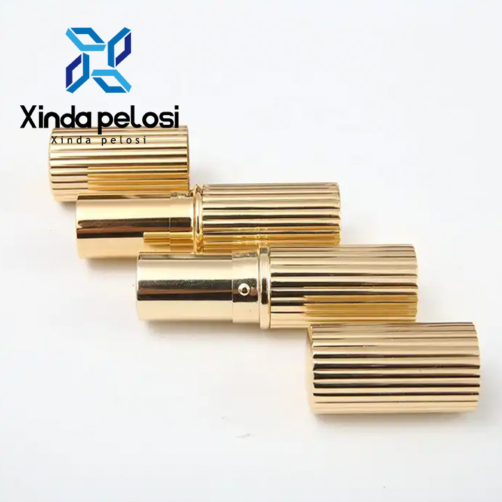 Custom Luxury Metal Gold Aluminium Empty Lipstick Tube Container Plastic