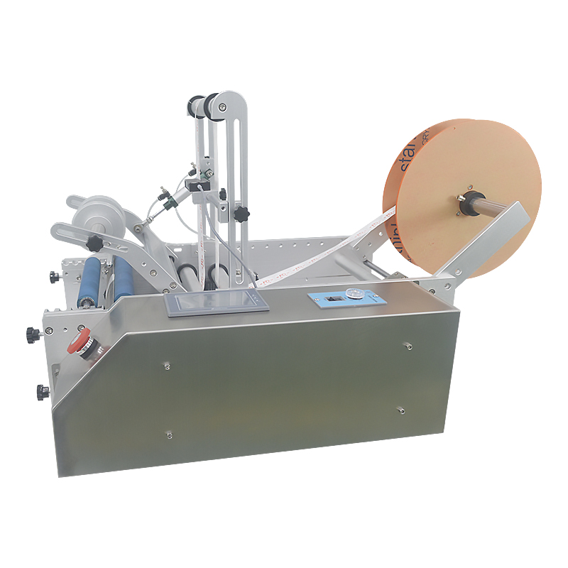 Electric Driven Round Bottle Labeling Machine for Pet Bottles 76mm Roll Diameter