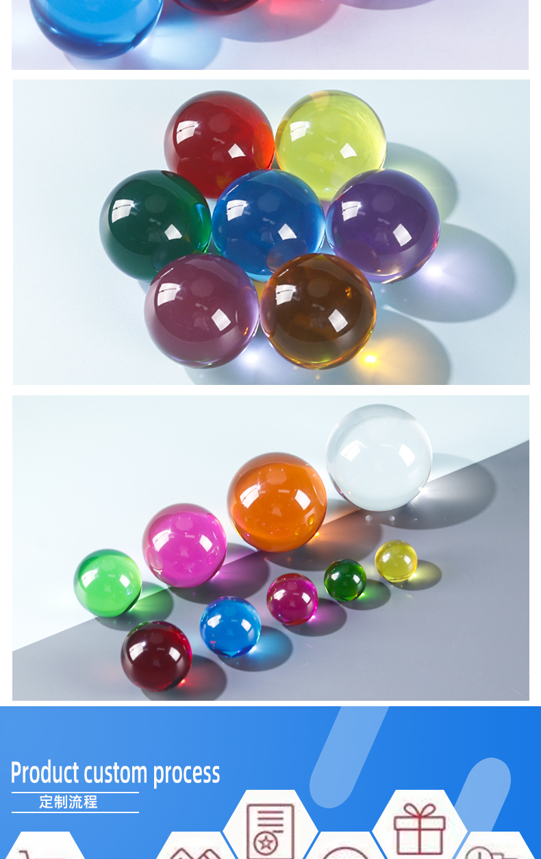 Custom transparent Contact Juggling Ball Magic Tricks Crystal Ultra Clear Acrylic Resin Ball Manipulation Juggling ball