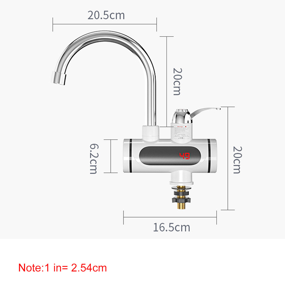 220 Volt SS304 Electric Hot Water Tap CE 360 Degree rotating