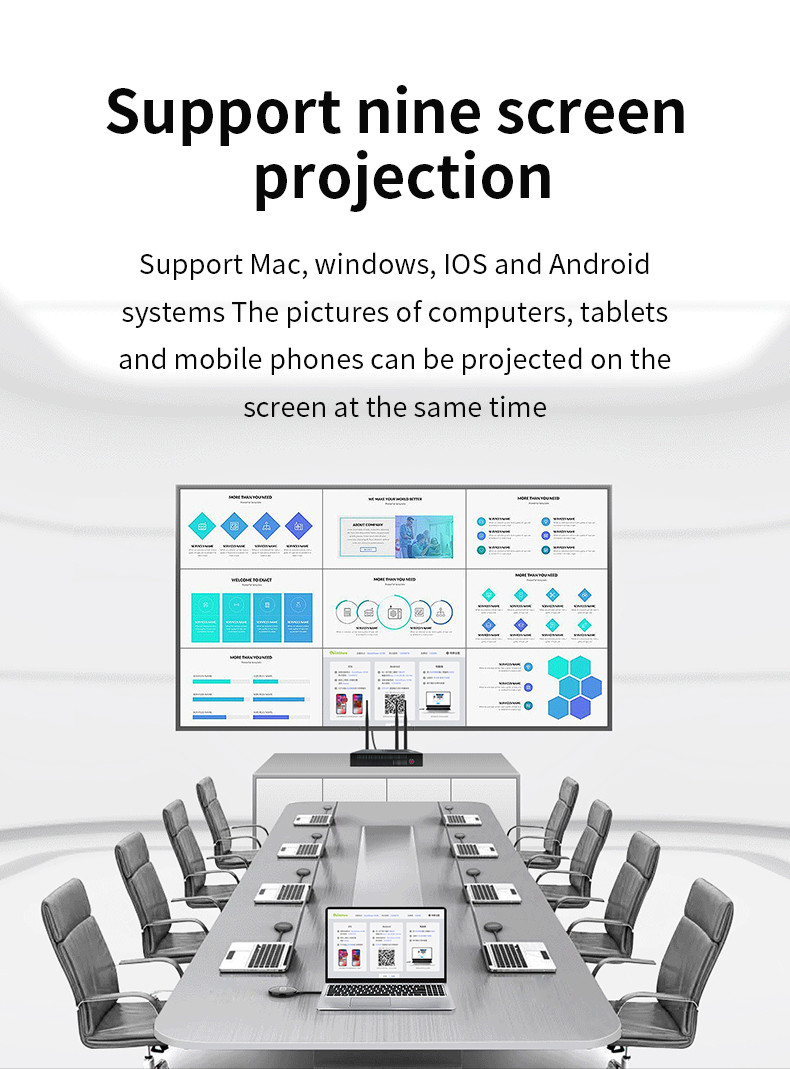 4K Meeting Room Wireless Presentation System Solution CE 60hz For KVM Switcher