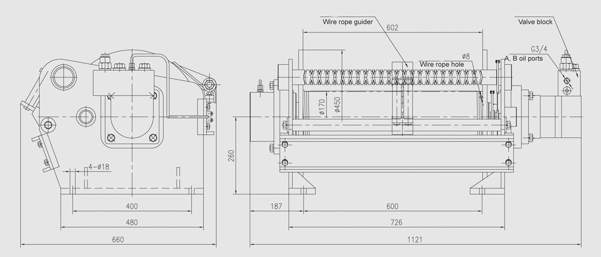2647lbs 1200KG Hydraulic Lifting Winch For Aerial Work Platform Boat Forklift Truck Trailer