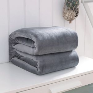 King Size Cotton Hotel Blanket Plain Style For Long Term Use