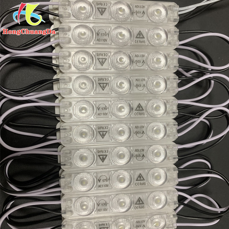 AC110V Module 2W Injection 2835 3 Light Lens Led Module For Channel Letter