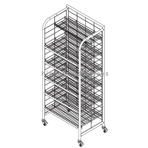 Metal Wire Display Shelving Five Tiers , Light Bulb Display Stand