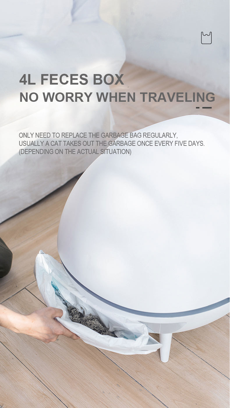 Automatic Cat Smart Toilet Anti Pinch , 220V Smart Cat Litter Box