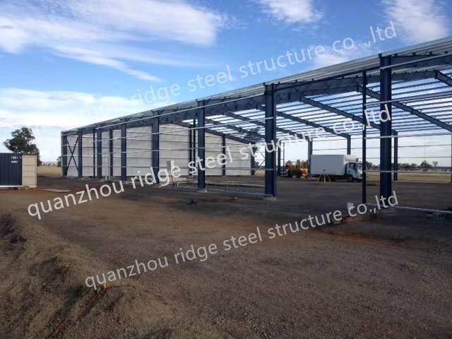 Prefabricated Steel Frame Workshop Buildings , Lightweight Steel Frame Construction