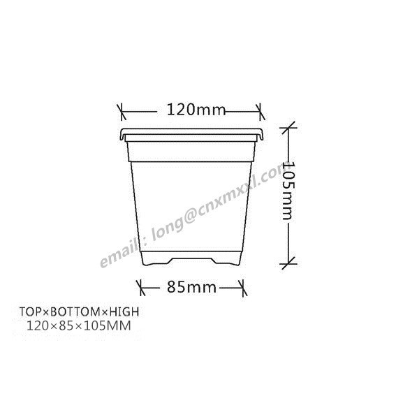 Black Soft Flexible PE Coated Plastic Nursery Pot 1 Gallon Round Flower Pot
