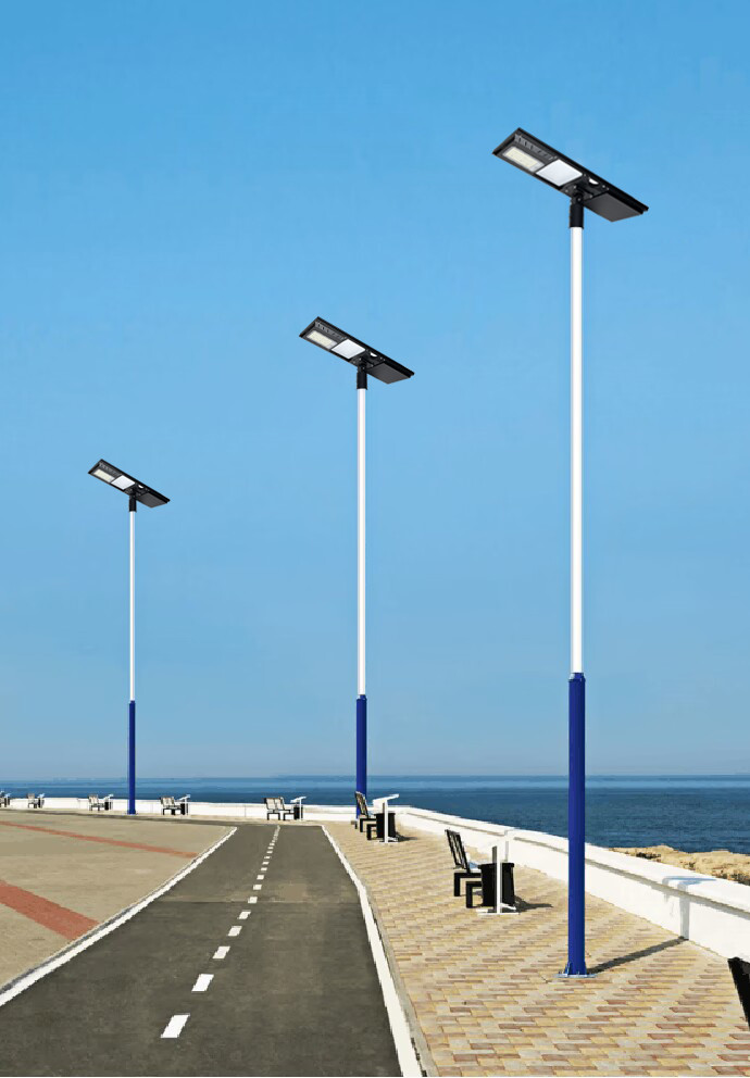 100w 120w 150w AIO Solar Street Light Solar Smart Street Light Self Cleaning