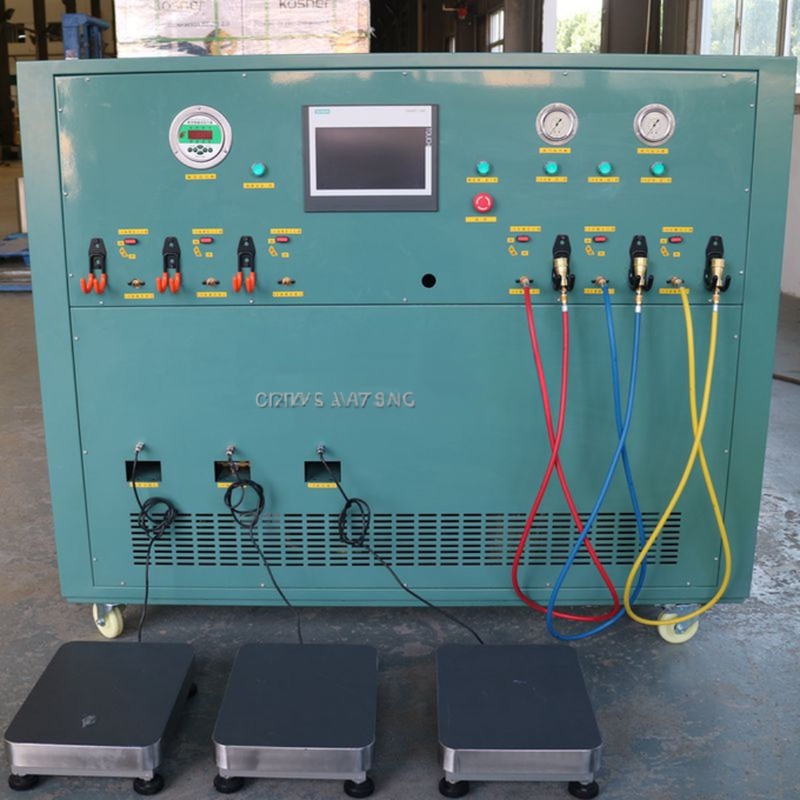 r600 r290 Fast refrigerant filling charging vacuum machine