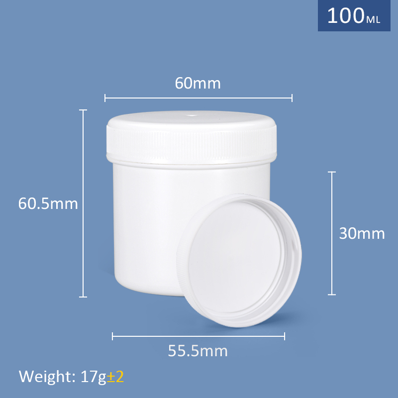 Clear White Butter Storage Small Plastic Jars Canning For Food Powder 30ml-1000ml