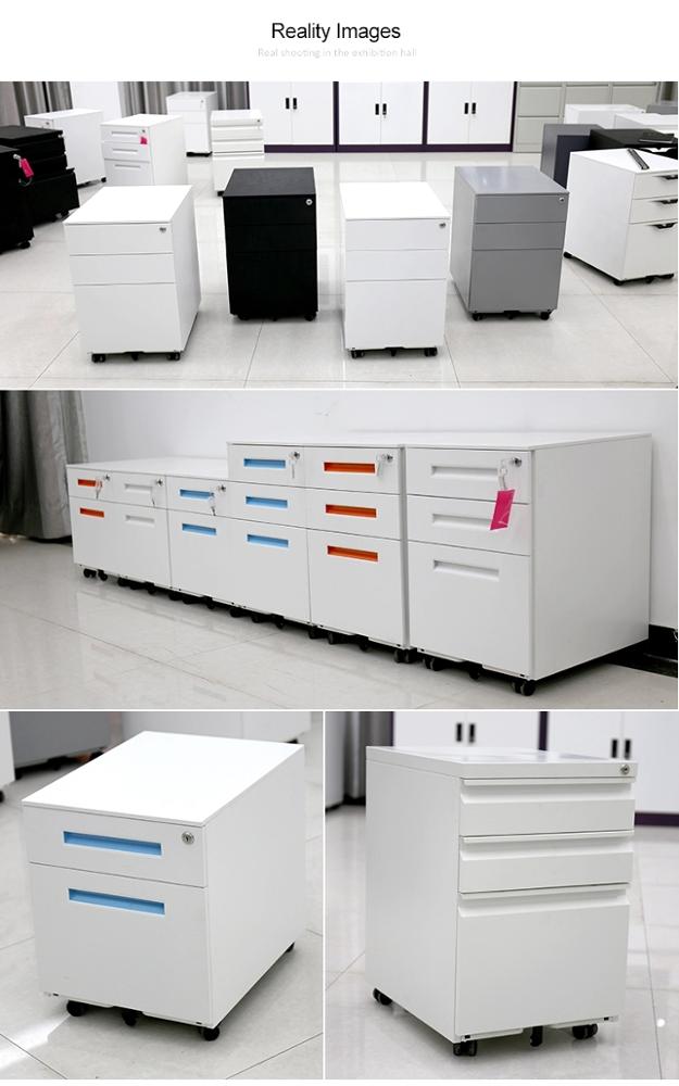 Mobile Pedestal Small 3 Drawer Lateral File Cabinet