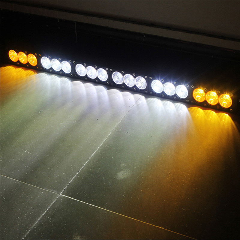 Factory hotsales Cree single row Led light bar with amber and white DHCB-L180SDC