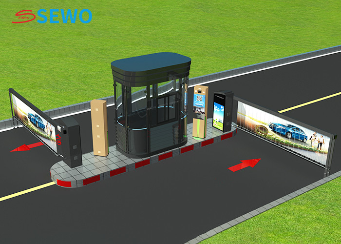 Parking Lot Automatic Licence Plate Recognition System With Advertising Boom Barrier