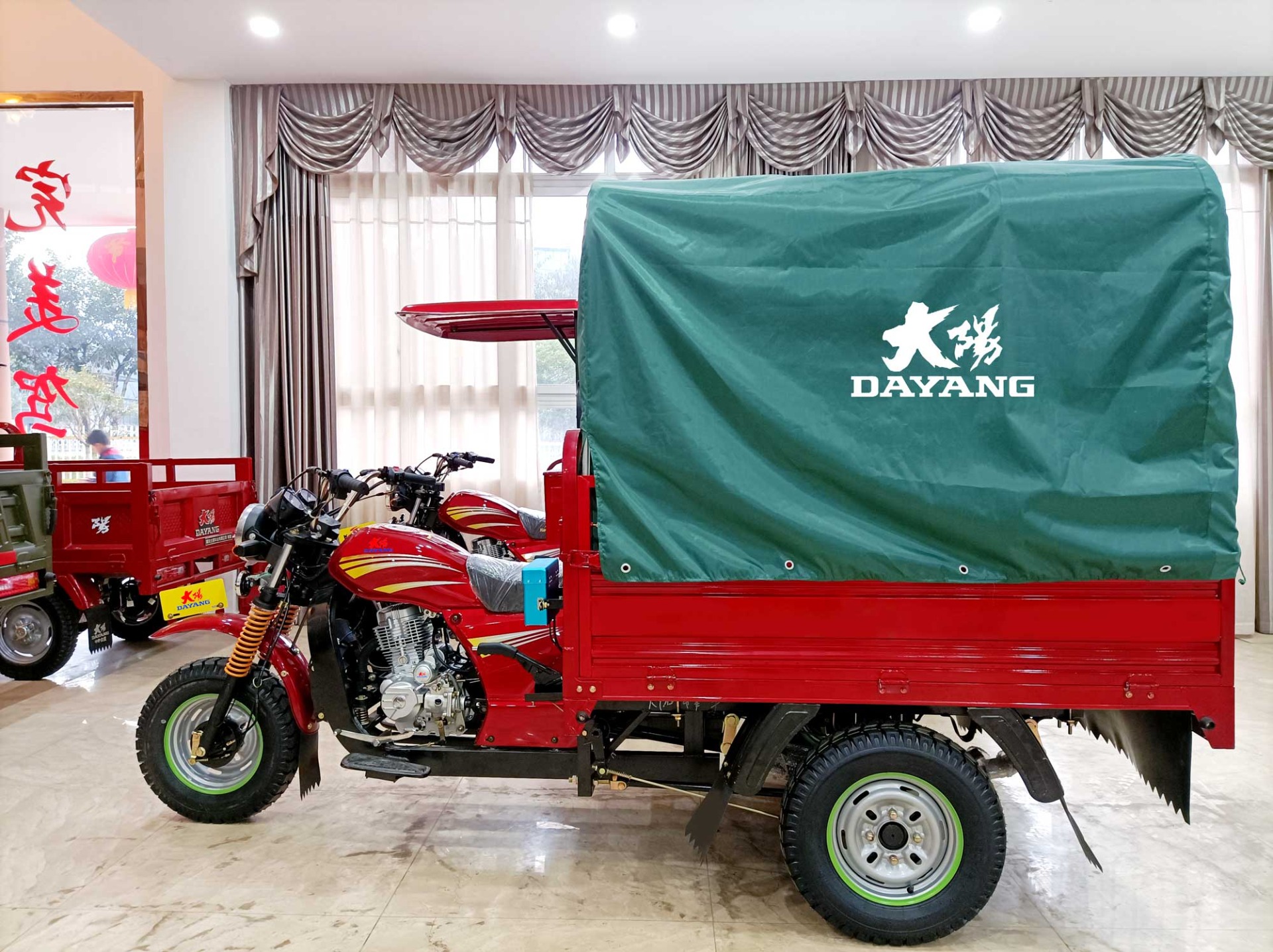 DAYANG Model Prince Cargo Tricycle with Tarp and Fuel Type Gasoline Made in 320 * 80