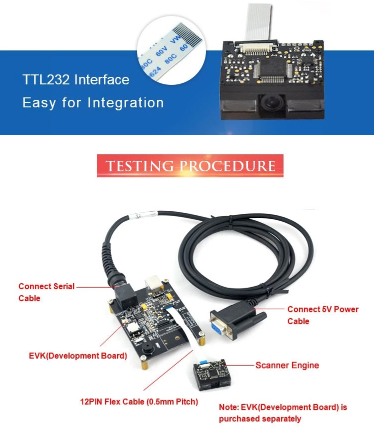 1D 2D Barcode Scanner Module