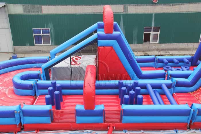 U - Shape Giant Inflatable Outdoor Games , Rugged Warrior Challenge 180 Degree