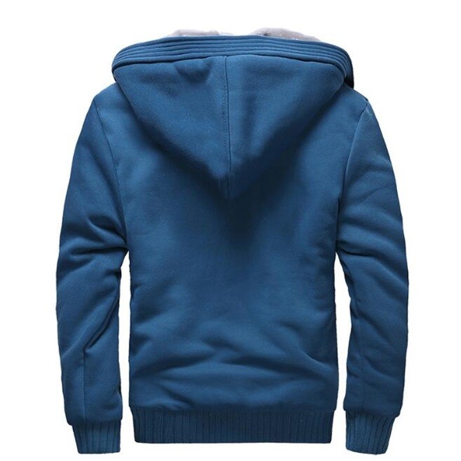 OEM Zipper Mens Pullover Sweater Long Sleeve Winter Men Fur Hoodie 100% Cotton