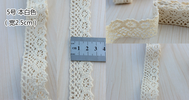 Long Vintage Cotton White Crochet Scallop Pattern Lace Trim DIY Embroidered Sewing Stretch