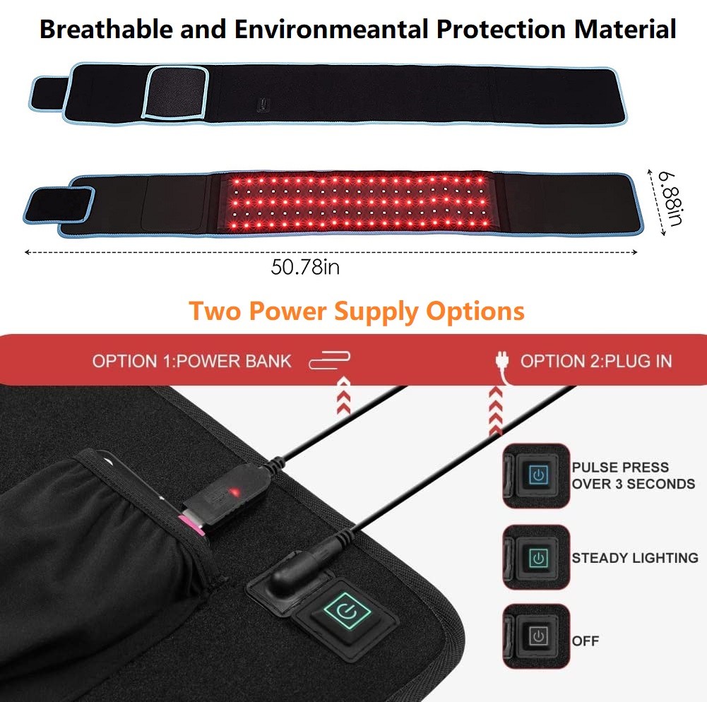 Weight Lose 105pcs LED Red Light Therapy Belt 125x7.5cm