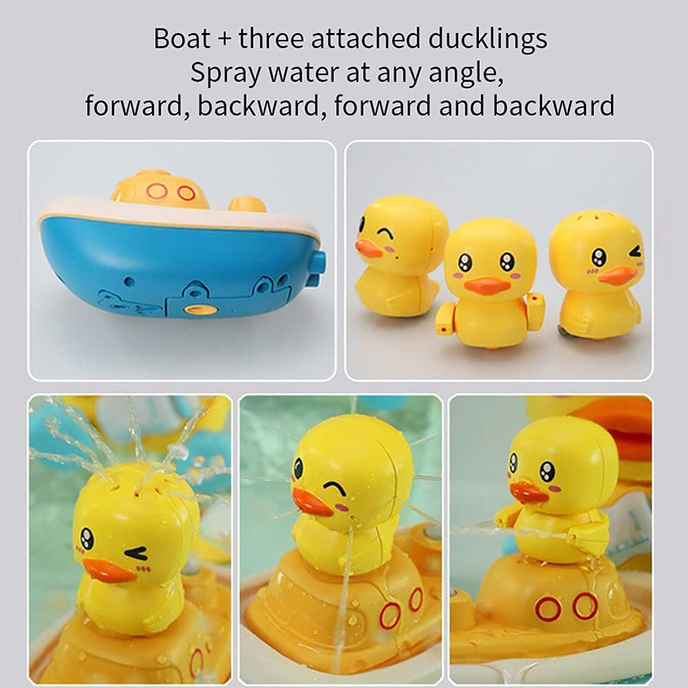 Summer Water Playing ABS Unisex Yellow Duck Electric Shower Toy for Baby Fun Time