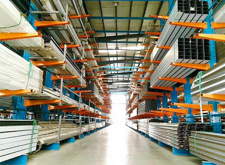 Long Shape Plywood Storage Cantilever Rack with Weight Capacity of 300-1500kgs/arm