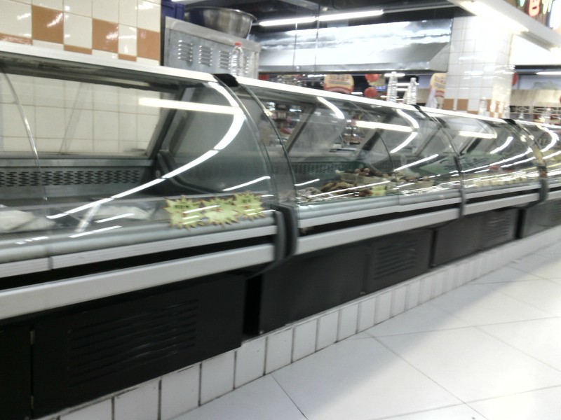 Green Health Fresh Meat Display Showcase CE Certification For Restaurant