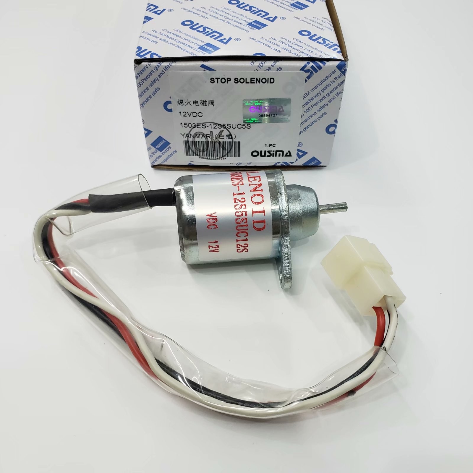 OUSIMA Shutoff Solenoid 150ES-12S5SUC5S Solenoid Sensor For Excavator YANMAR