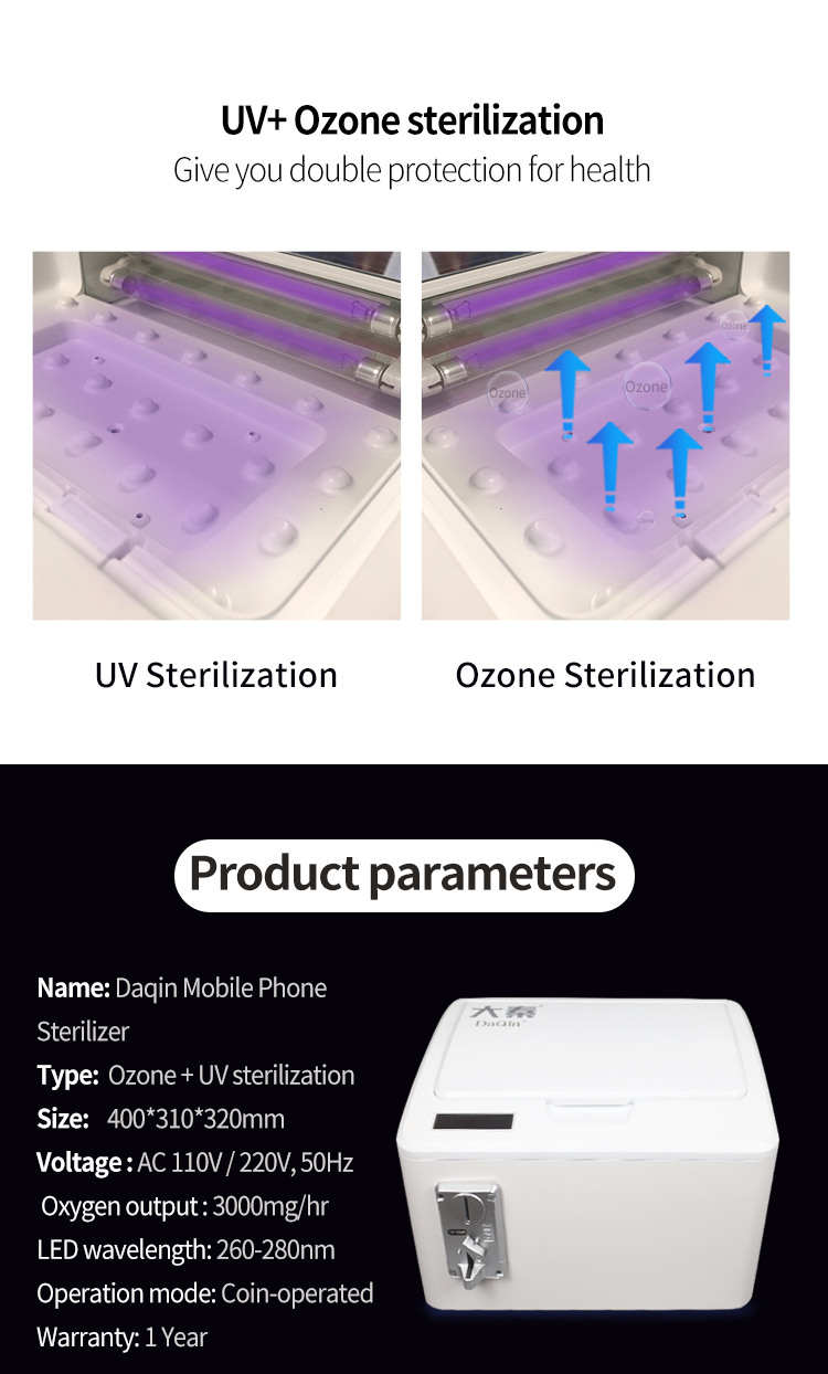 Multifunction UV Phone Sanitizer Disinfectant Machine 50Hz