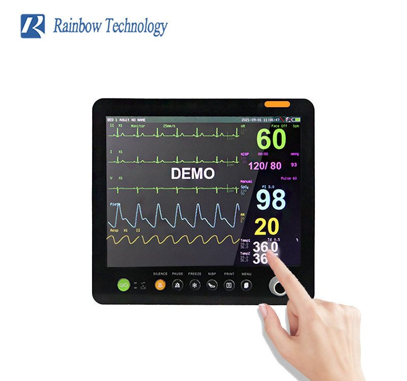 15 Inch Large Font Multi Parameter Patient Monitor Surgical With Accessory Box