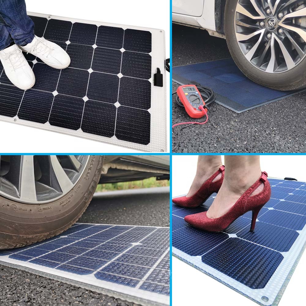 80w Mono Rigid Sunpower Bifacial Solar Panels Transparent Solar Panel High Efficiency