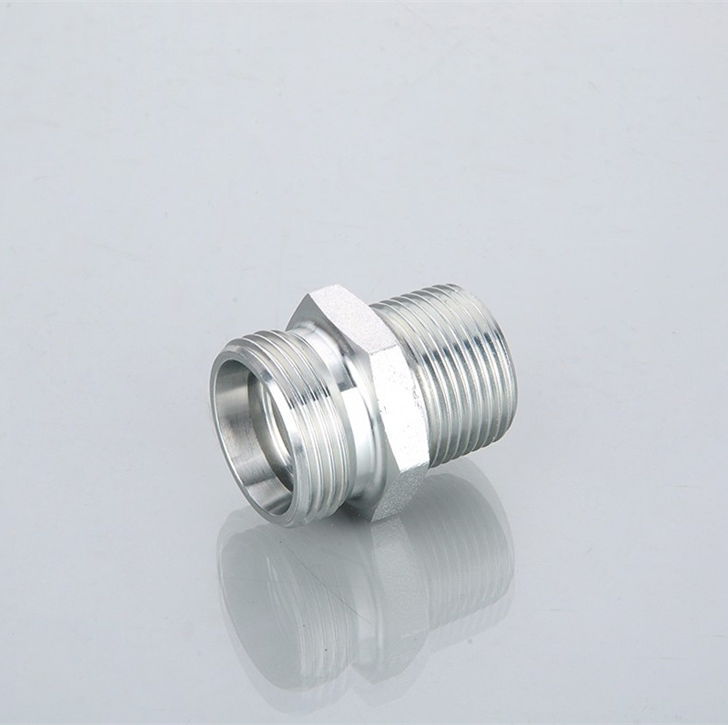 1CB G1/4 Bsp Thread Hose Connector Stainless Steel Hydraulic Hose Adapter Bsp Metric Straight Hydraulic Adapter