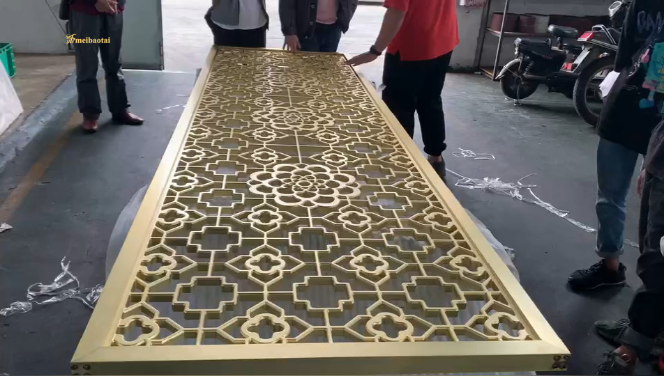 ASTM Metal Wall Divider , Laser PVC Metal Art Screens BAOSTEEL Material