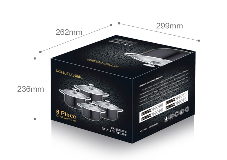 Restaurants 5pcs Stainless Steel Straight Pot Quality Kitchenware and Cookware Set