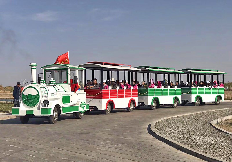 72 Passengers Tourist Train Rides Shopping Mall Train Fiberglass Material