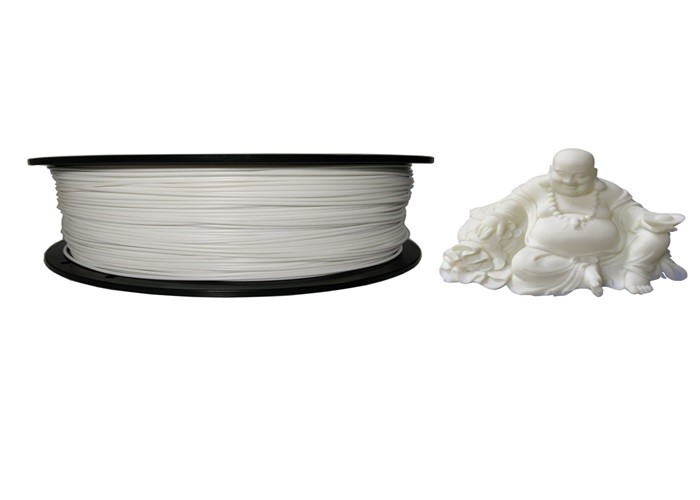 White PLA 3D Printer Filament , 2.2lb 1kg 1.75mm Plastic Filament For Filament Extruder