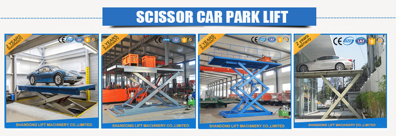 5M 3T Basement Hydraulic Scissor Car Lift Hydraulic Car Lift for 2 Floor Level
